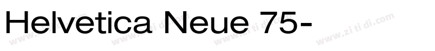 Helvetica Neue 75字体转换